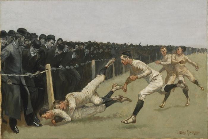 Frederic Remington Touchdown oil painting image